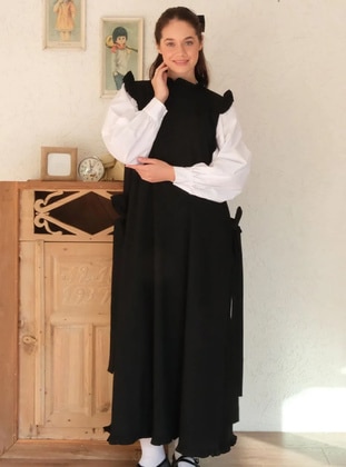 Black - Skirt Overalls - Ceylan Otantik