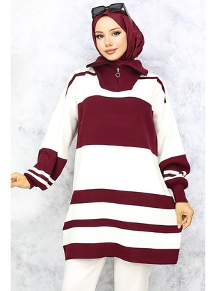 Burgundy - Knit Tunics - Benguen