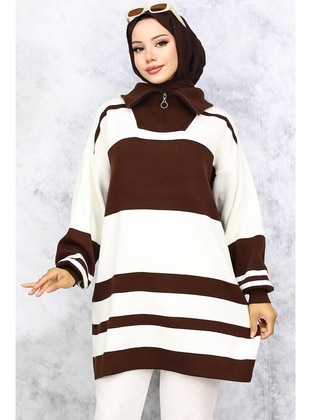 Brown - Knit Tunics - Benguen