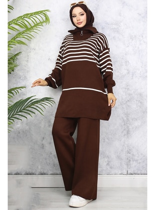 Brown - Knit Suits - Benguen