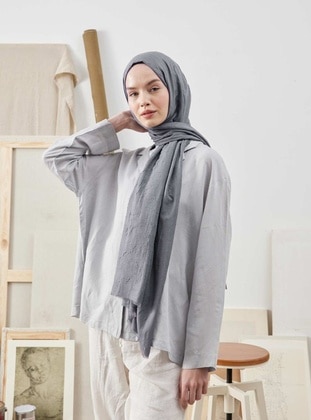 Grey - Shawl - FRESHSCARFS