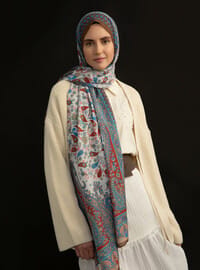 Châle Doux à Motif Ethnique Multicolore