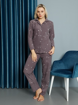 Maroon - Pyjama Set - Tampap