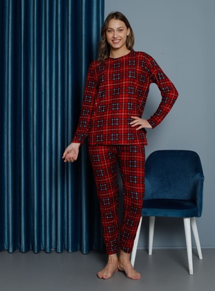 Red - Pyjama Set - Tampap