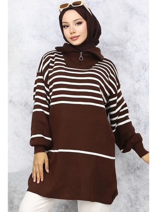 Brown - Knit Sweaters - Benguen