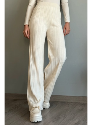 Ecru - Knit Pants - InStyle