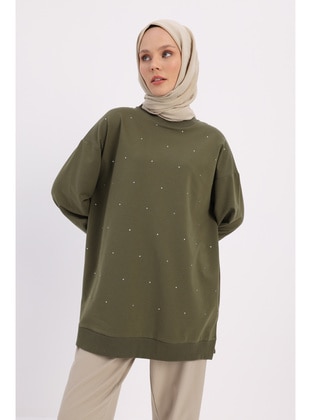 Green - Crew neck - Tunic - ALLDAY