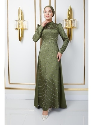 Light Green - Evening Dresses - Olcay