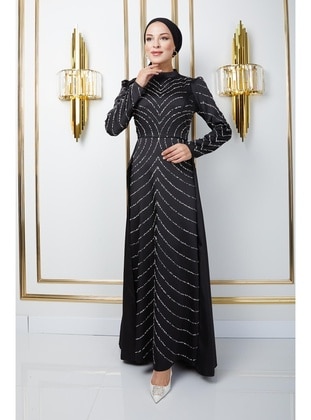 Black - Evening Dresses - Olcay