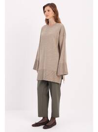 Ecru - Crew neck - Tunic