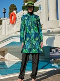 Black - Printed - Burkini