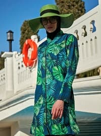 Black - Printed - Burkini