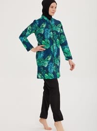 Black - Printed - Burkini