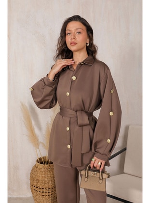 Brown - Suit - Melike Tatar