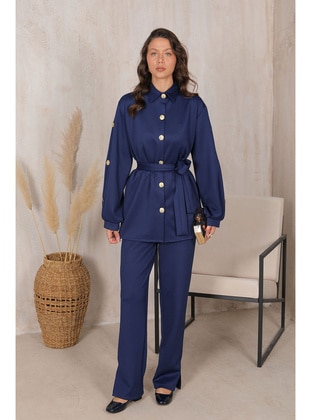 Navy Blue - Suit - Melike Tatar