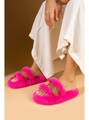 Fuchsia - Home Shoes - Pembe Potin