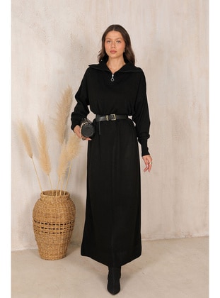 Black - Modest Dress - Melike Tatar