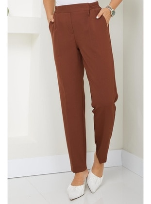 Brown - Pants - Hafsa Mina