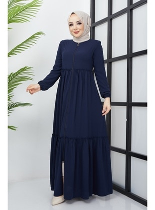 Navy Blue - Abaya - Hafsa Mina