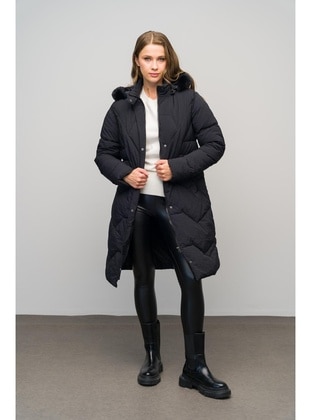 Black - Puffer Jackets - Olcay