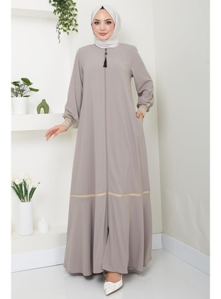 Beige - Abaya - Hafsa Mina