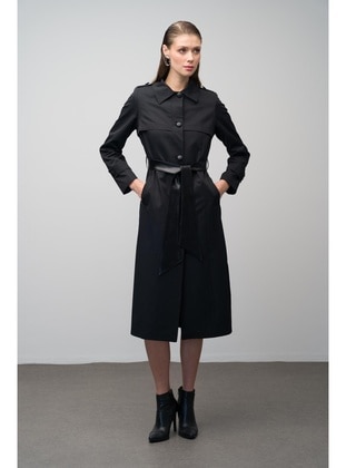 Black - Trench Coat - Olcay