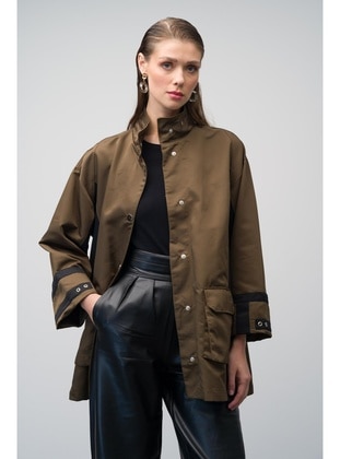 Brown - Trench Coat - Olcay