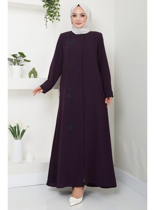 Maroon - Abaya - Hafsa Mina