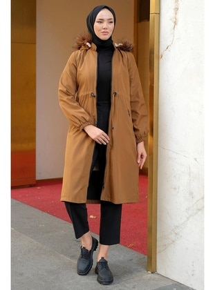 Tan - Puffer Jackets - Hafsa Mina