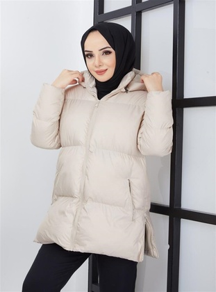 Cream - Puffer Jackets - Hafsa Mina