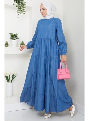 Light Blue - Modest Dress - Hafsa Mina