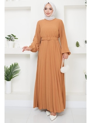 Tan - Modest Dress - Hafsa Mina