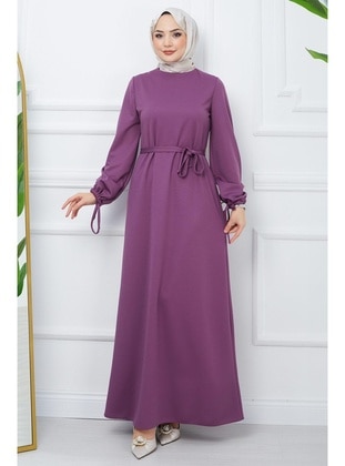 Maroon - Modest Dress - Hafsa Mina