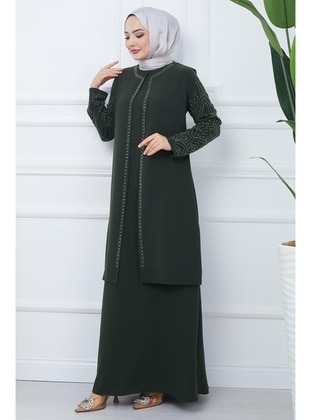 Khaki - Modest Dress - Hafsa Mina