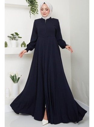 Navy Blue - Abaya - Hafsa Mina