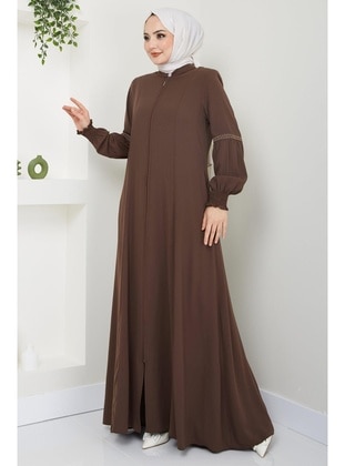 Brown - Abaya - Hafsa Mina