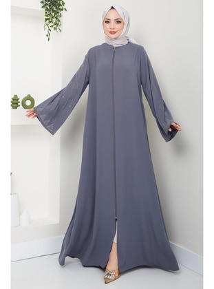 Grey - Abaya - Hafsa Mina