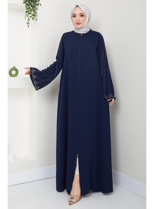 Navy Blue - Abaya - Hafsa Mina