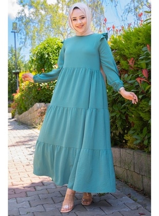 Mint Green - Modest Dress - Hafsa Mina