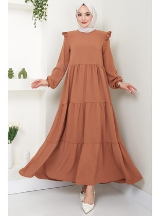 Tan - Modest Dress - Hafsa Mina