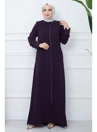 Maroon - Abaya - Hafsa Mina