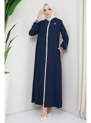 Navy Blue - Abaya - Hafsa Mina