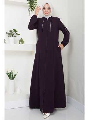 Maroon - Abaya - Hafsa Mina