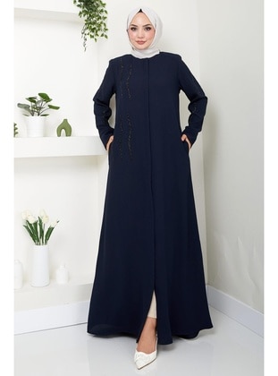 Navy Blue - Abaya - Hafsa Mina