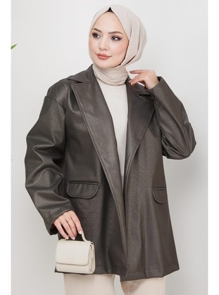 Khaki - Jacket - Hafsa Mina