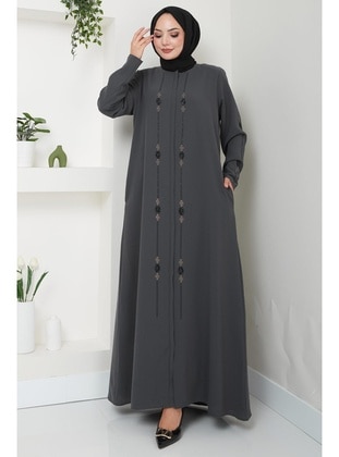 Smoke Color - Abaya - Hafsa Mina