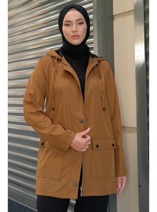 Tan - Topcoat - Hafsa Mina