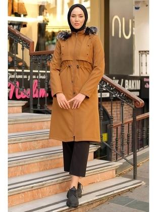 Tan - Puffer Jackets - Hafsa Mina