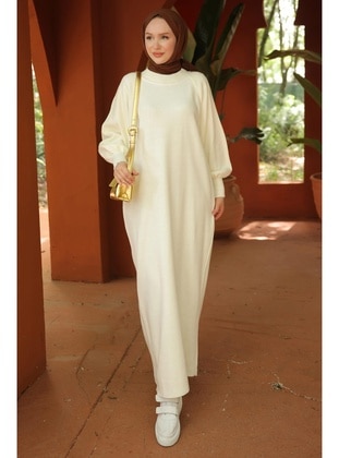 White - Modest Dress - Hafsa Mina