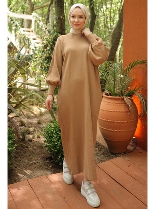 Camel - Modest Dress - Hafsa Mina